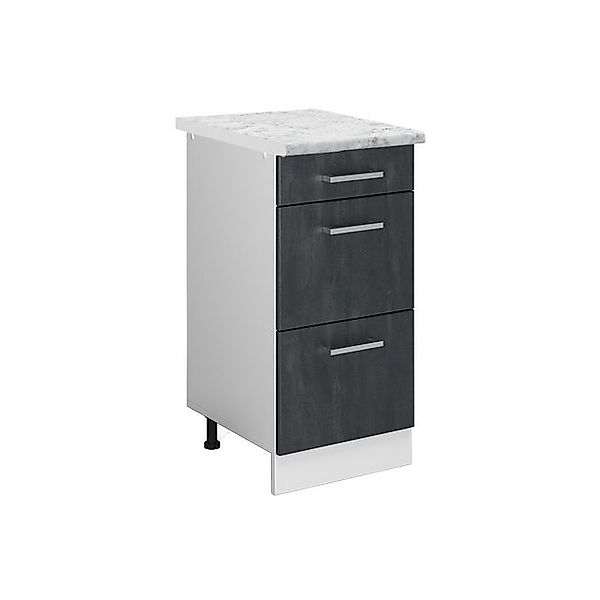 Vicco Unterschrank R-Line, Schwarz Beton/Weiß, 40 günstig online kaufen