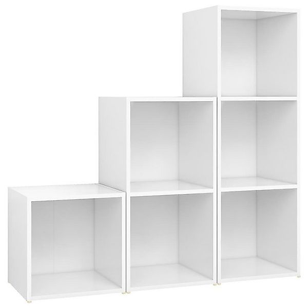 furnicato TV-Schrank 3-tlg. TV-Schrank-Set Weiß Holzwerkstoff (1-St) günstig online kaufen