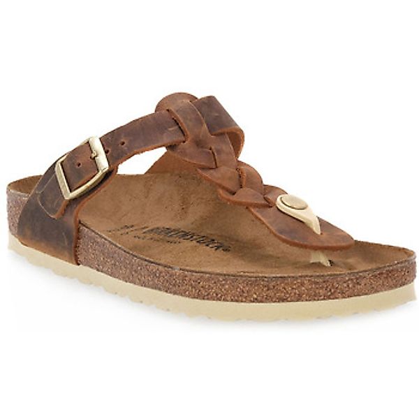 BIRKENSTOCK  Pantoffeln GIZEH BRAIDED COGNAC OILED CALZ S günstig online kaufen