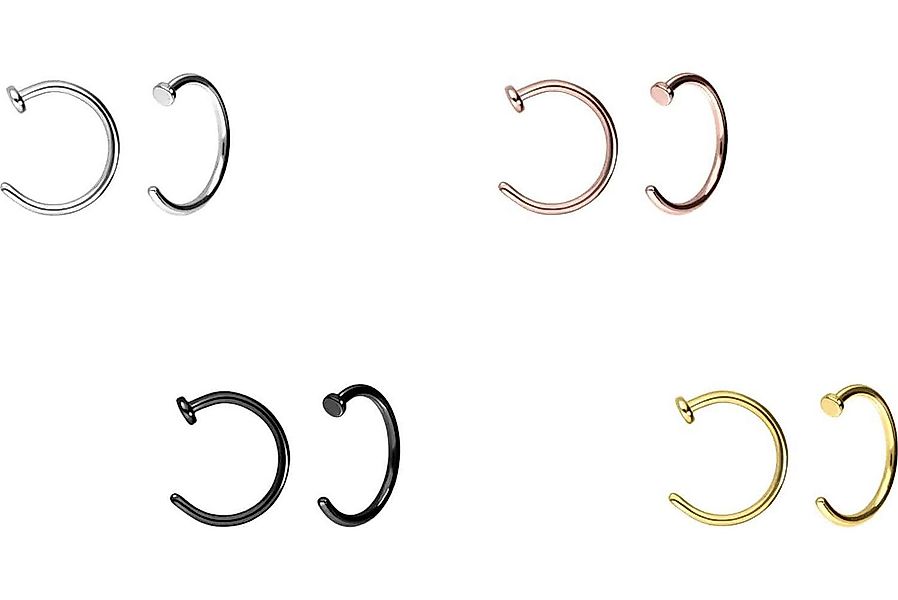 PIERCINGLINE Nasenpiercing Chirurgenstahl Nasenring offen PLATTE (Nasenstec günstig online kaufen