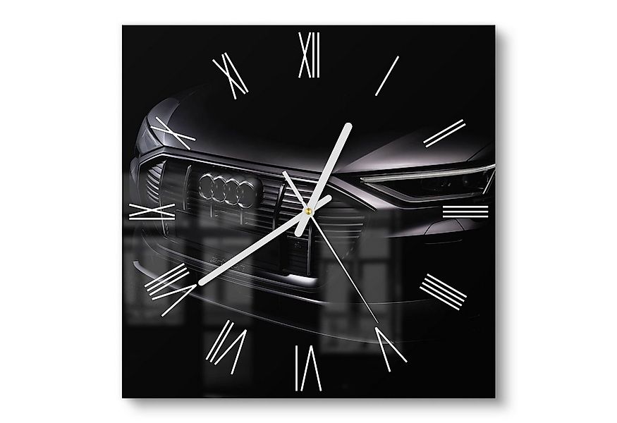 DEQORI Wanduhr 'Audi Frontalaufnahme' (Glas Glasuhr modern Wand Uhr Design günstig online kaufen