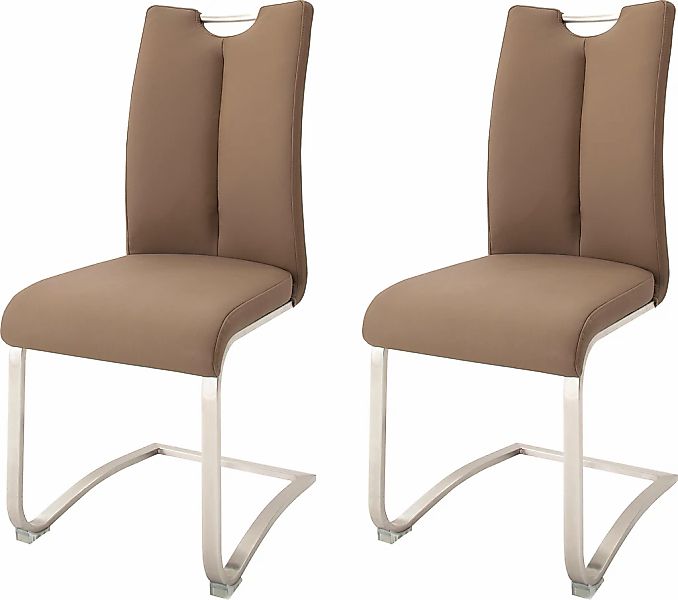 MCA furniture Freischwinger "Artos", (Set), 2 St., Leder, Stuhl mit Echtled günstig online kaufen