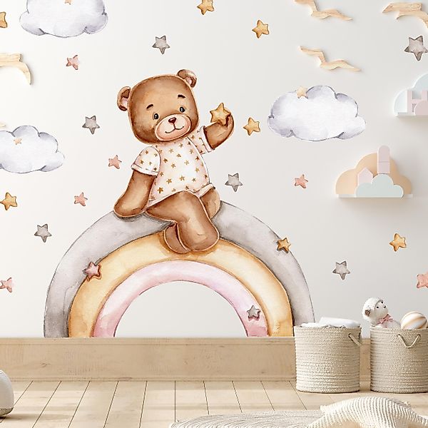 WANDKIND Wandtattoo Bär auf dem Regenbogen günstig online kaufen
