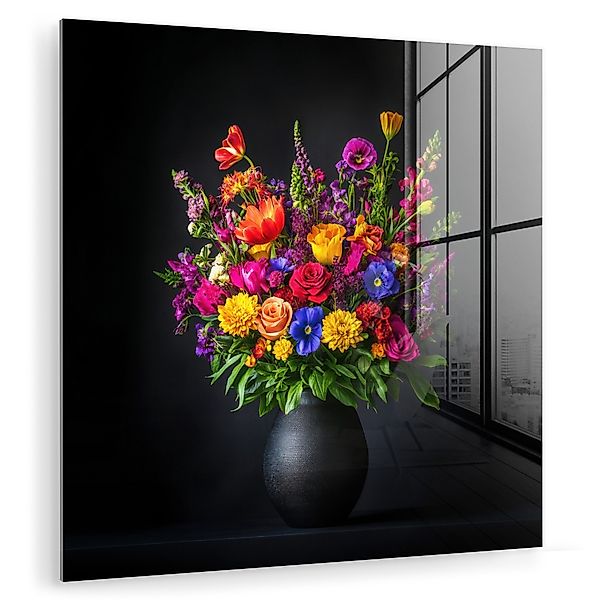 MuchoWow Acrylglasbild Leuchtend bunt - Blumen günstig online kaufen
