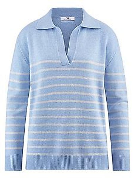 Polo-Pullover Peter Hahn blau günstig online kaufen