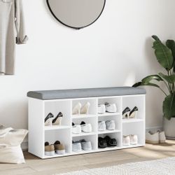 vidaXL Sitzbank Schuhbank Weiß 102 x günstig online kaufen