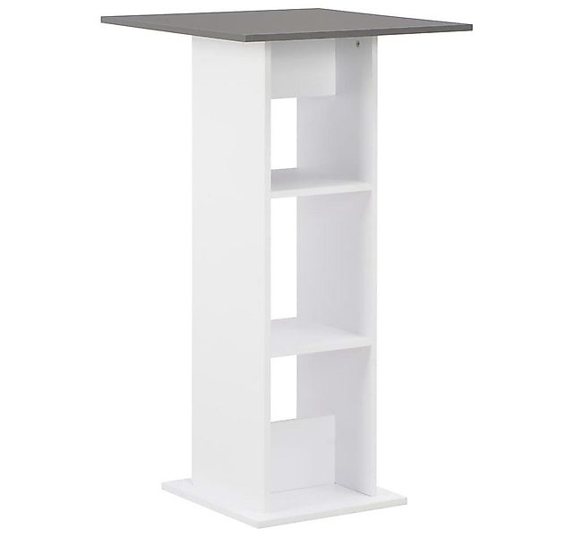 vidaXL Esstisch Bartisch Weiß und Anthrazitgrau 60x60x110 cm (1-St) günstig online kaufen