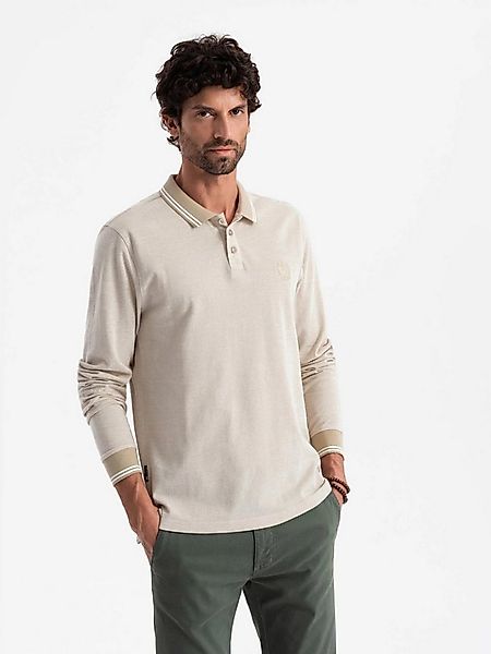 OMBRE Langarm-Poloshirt Herren-Polo-Langarm günstig online kaufen