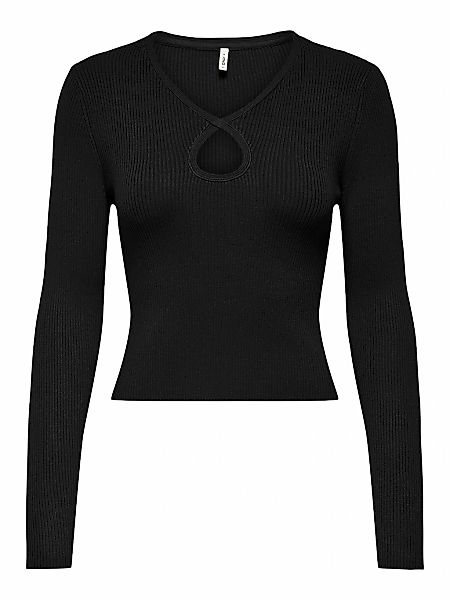 ONLY V-Ausschnitt-Pullover "ONLMEDDI LS PEEK A BOO V-NECK CC KNT" günstig online kaufen