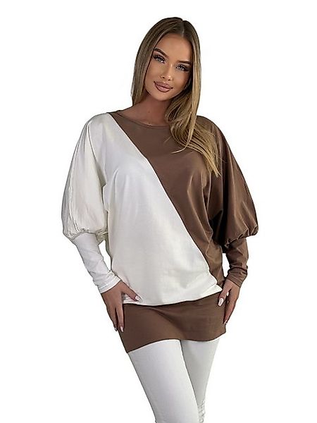 Mississhop Langarmshirt Bluse Tunika Longshirt mit Fledermausärmeln M.KIng günstig online kaufen