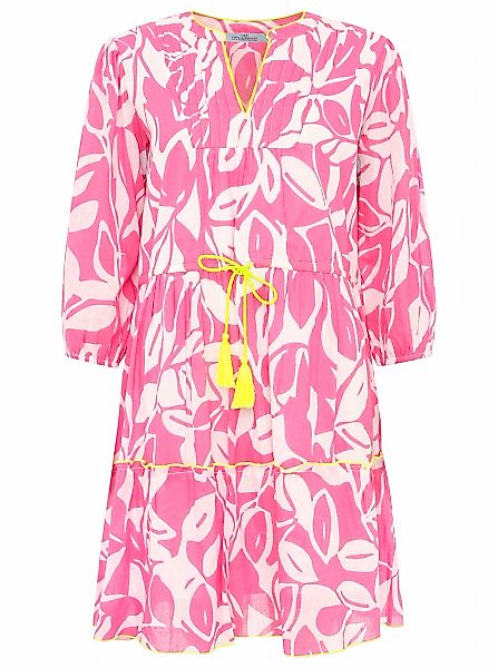 Zwillingsherz Sommerkleid ""Blätter Zweifarbig"", mit Tasseln und kontrastf günstig online kaufen