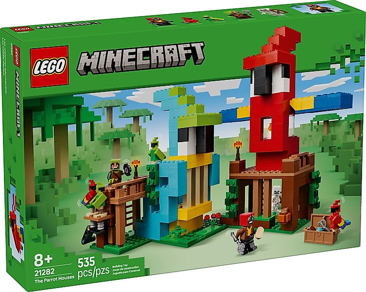 LEGO® Minecraft 21282 Die Papageienhäuser Konstruktionsspielsteine günstig online kaufen