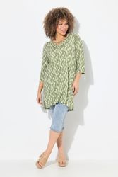 Ulla Popken Longshirt Longshirt A-Linie Zierbänder günstig online kaufen