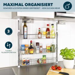 bremermann Küchenregal Teleskop-Gewürzregal, Teleskopregal mit 3 günstig online kaufen
