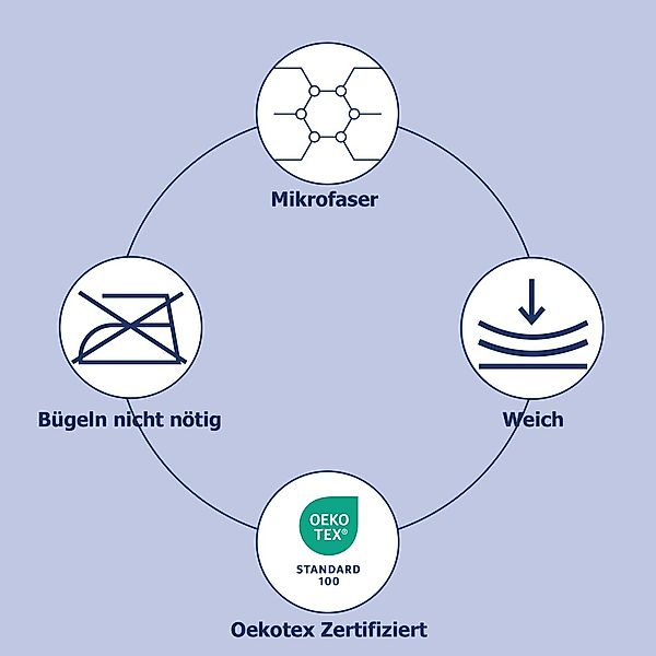 PURE luxury collection Bettwäsche "Pure uni" 2 Stk. tlg. Mikrofaser, Pflege günstig online kaufen