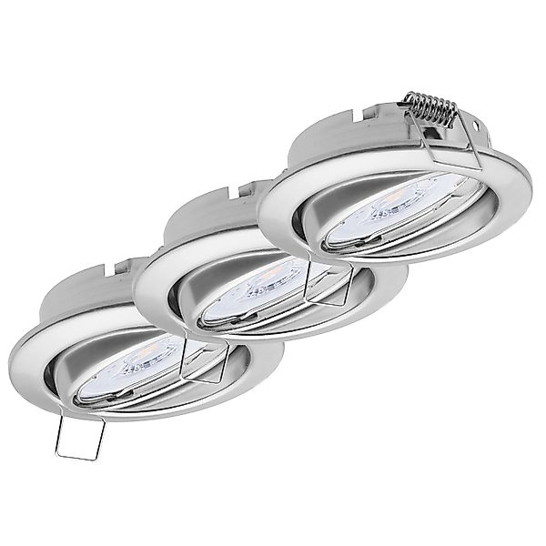 Oktaplex 3er Set Einbauleuchte Dijon inkl. LED Modul Warmweiß 2700K 4,8W Ch günstig online kaufen