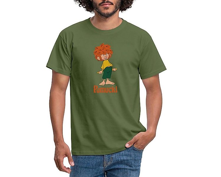 Spreadshirt T-Shirt Pumuckl Mit Frecher Pose Und Verschmitztem Lächeln Männ günstig online kaufen