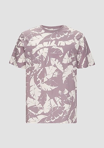 QS Kurzarmshirt T-Shirt T-Shirt mit All-over-Print günstig online kaufen
