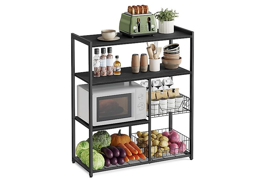 VASAGLE Küchenregal, Standregal mit 6 Haken, 35 x 80 x 95 cm (T x B x H) günstig online kaufen