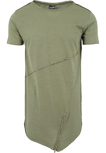 URBAN CLASSICS T-Shirt "Urban Classics Herren Long Open Edge Front Zip Tee" günstig online kaufen