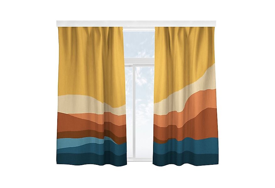 Bilderdepot24 Vorhang Gardine Kunst Natur Wüste Sonnenuntergang Türvorhang günstig online kaufen