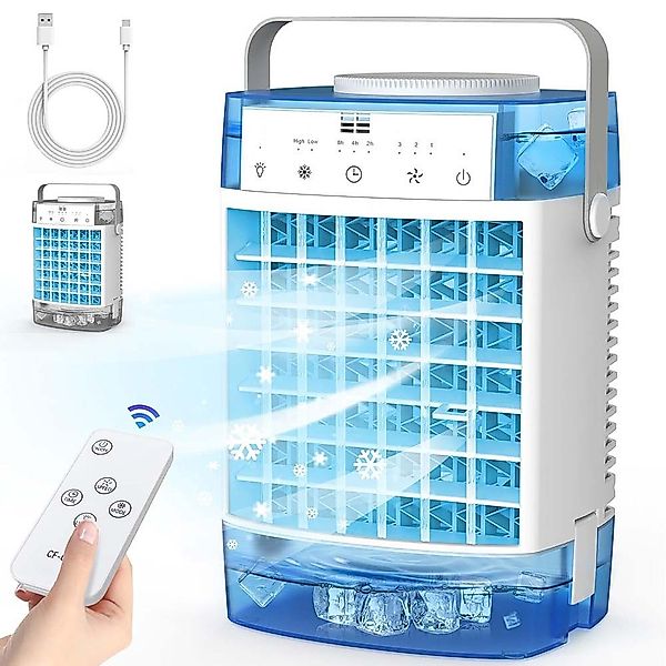 Sunicol Tischventilator Mobiles Klimagerät, 1600ml Wassertank, günstig online kaufen