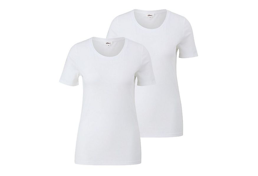 s.Oliver T-Shirt Basic aus softer Single-Jersey Qualität, Slim Fit, 2 Stück günstig online kaufen