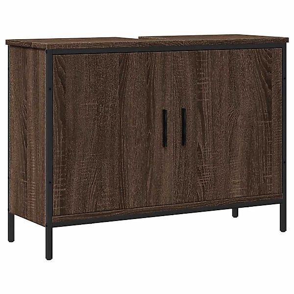 vidaXL Waschbeckenunterschrank Braun Eiche 80x30x60 cm Holzwerkstoff 842455 günstig online kaufen