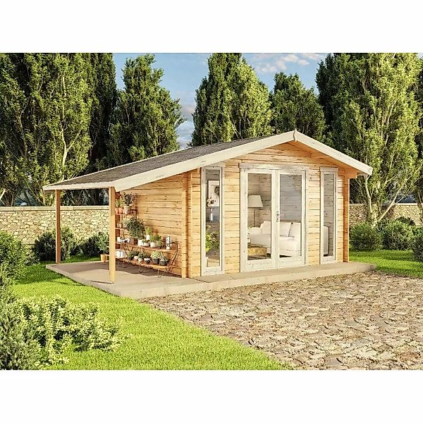 Alpholz Gartenhaus Mirko Modern D Satteldach 520 cm x 350 cm Imprägniert (P günstig online kaufen