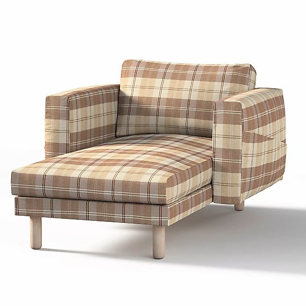 Bezug für Norsborg Recamiere mit Armlehnen, braun-beige, Norsborg Bezug für günstig online kaufen