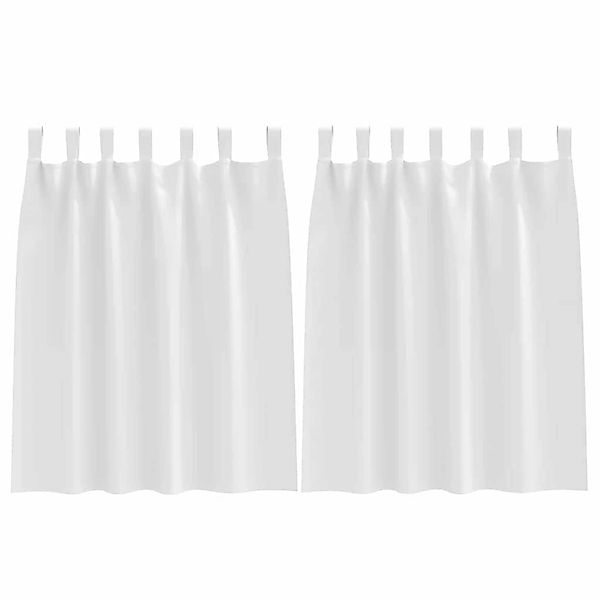 vidaXL Verdunkelungs-Vorhänge mit Ringen Reinweiß Polyester 4107603 günstig online kaufen