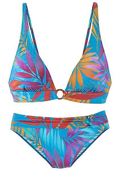 LASCANA Triangel-Bikini mit kleinem goldfarbenem Zierring günstig online kaufen