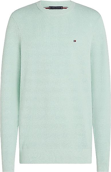 Tommy Hilfiger Structure Pullover Mintgrün - Größe M günstig online kaufen