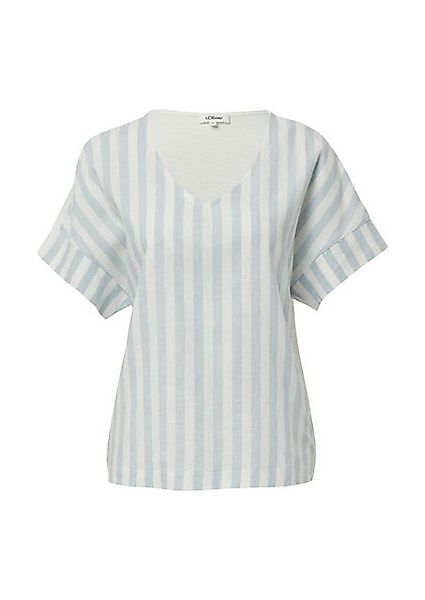 s.Oliver Shirttop Damen T-Shirt mit V-Ausschnitt - Kurzarmshirt günstig online kaufen