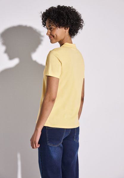 STREET ONE Poloshirt aus Baumwolle mit Stretchante günstig online kaufen