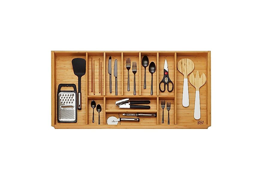 SO-TECH® Besteckeinsatz Bambus Besteckkasten ORGA-BOX 3 für Nobilia-Küche a günstig online kaufen
