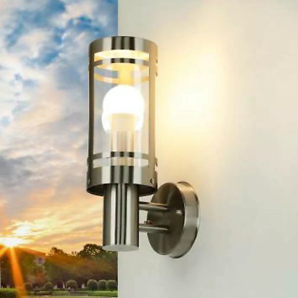 Wandlampe Außen Edelstahl Modern IP44 Garten Hof günstig online kaufen