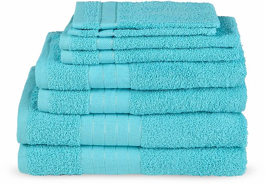 Emotion Handtuch Set »Uni«, (8 St., 2 Badetücher-2 Gästetücher-2 Handtücher günstig online kaufen