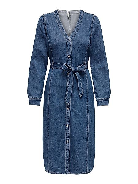 ONLY Langes Jeanskleid Damen Blau günstig online kaufen