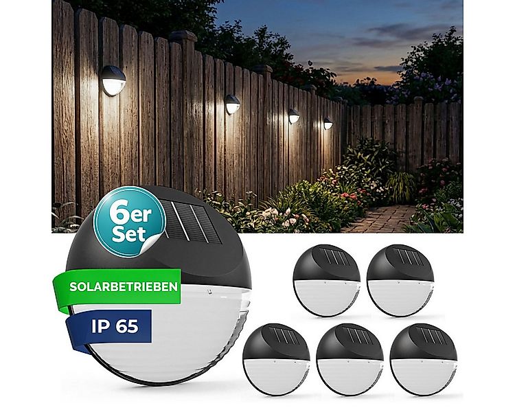monzana LED Solarleuchte, Solarlampe, 6er Set Solarlampe Außen IP65 Hängend günstig online kaufen