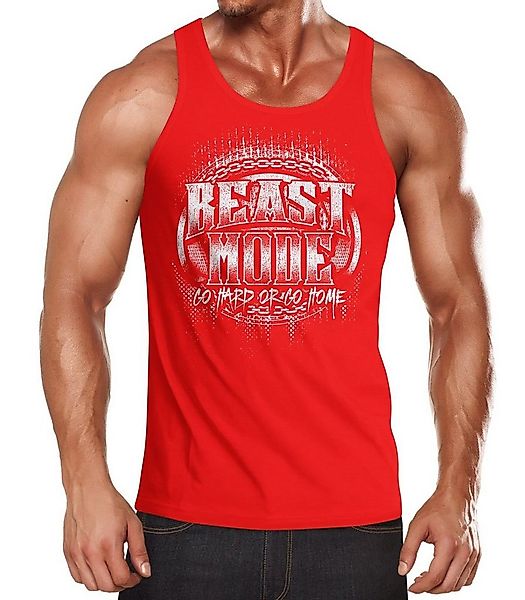 MoonWorks Tanktop Herren Tank-Top Beast Mode Moonworks® mit Print günstig online kaufen
