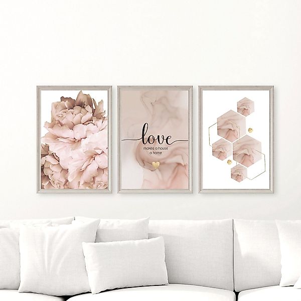 homestyle-accessoires Poster Bilder Bilderset Wandbilder LOVE günstig online kaufen