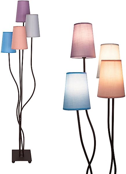Näve Stehleuchte Boho 4 Flammig Bunt 138 cm x 43 cm x 34 cm günstig online kaufen