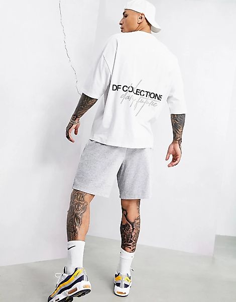 ASOS – Dark Future – Oversize-T-Shirt in Weiß mit Logoprint am Rücken günstig online kaufen