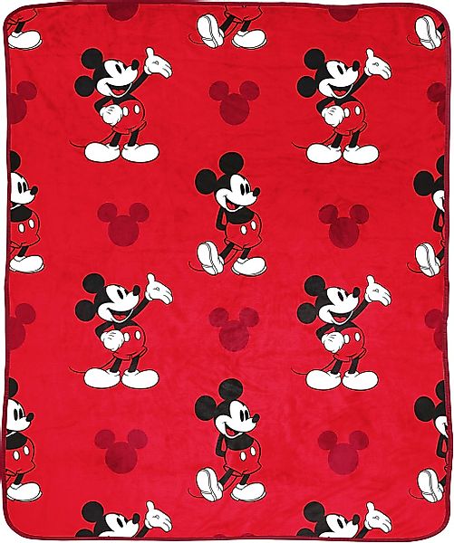 Disney Kinderdecke "Disney Decke Mickey Mouse" rot, gemütlich, 130 x 150 cm günstig online kaufen