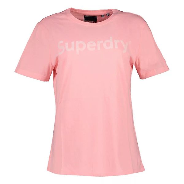 Superdry Reg Flock Kurzarm T-shirt M Ballet Pink günstig online kaufen