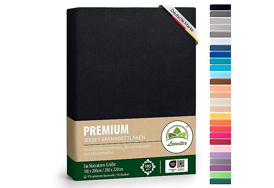 leevitex® Spannbettlaken Premium 195, Gummizug: Rundum, blickdicht, Anti-Pi günstig online kaufen