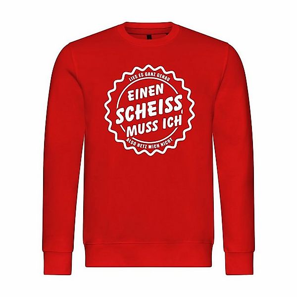 deinshirt Kapuzenpullover Herren Pullover Einen Scheiß muss Ich Mit Print M günstig online kaufen