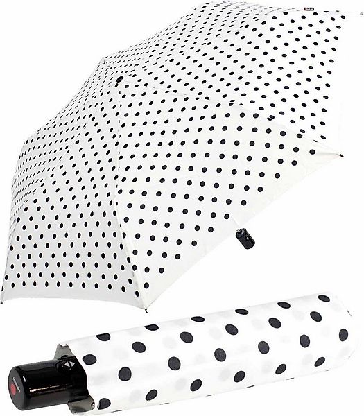 Knirps® Taschenregenschirm Slim Duomatic mit Auf-Zu-Automatik - Polka Dots, günstig online kaufen