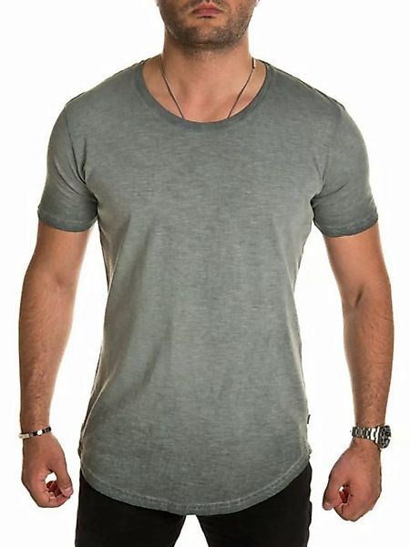 Pittman T-Shirt Shredder Oversize Basic Tee Crew Neck Washed (1-tlg) günstig online kaufen